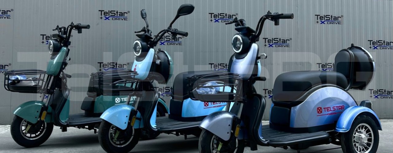 Електрическа триколка 2+1 750.1 ТИП VESPA STYLE с диференциал Нов модел