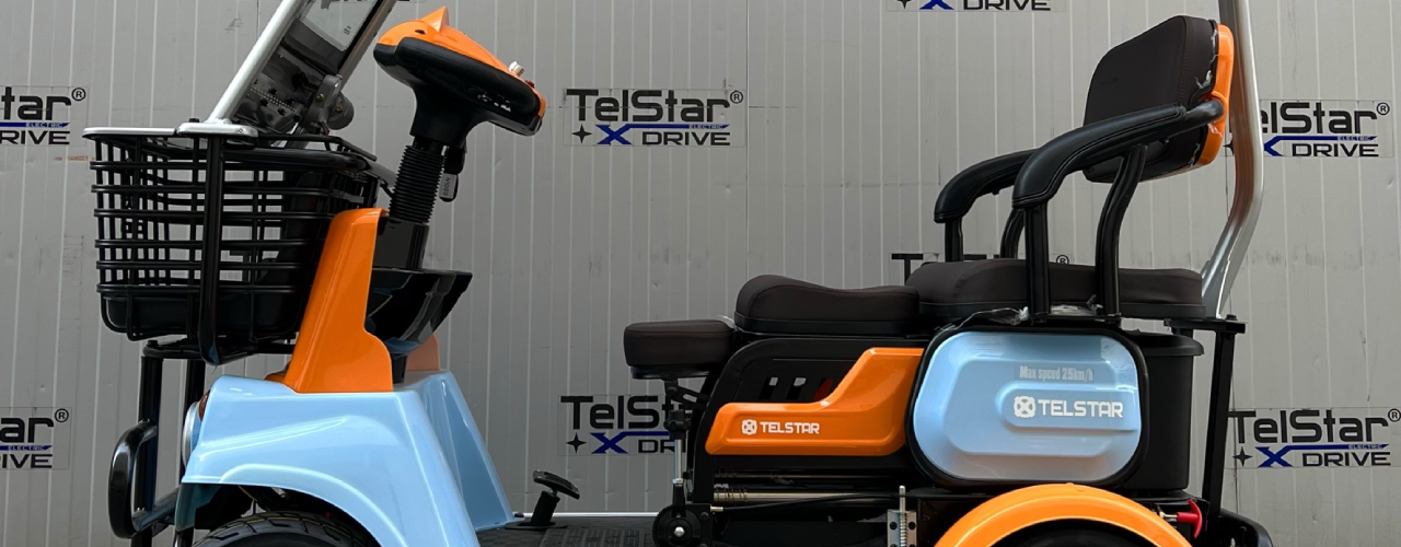 Електрическа четириколка Luxor Roof 1500W 23Ah триместна с покрив Нов модел 2025