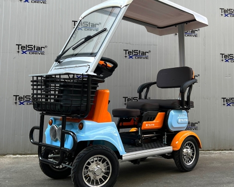 Електрическа четириколка Luxor Roof 1500W 23Ah триместна с покрив Нов модел 2025